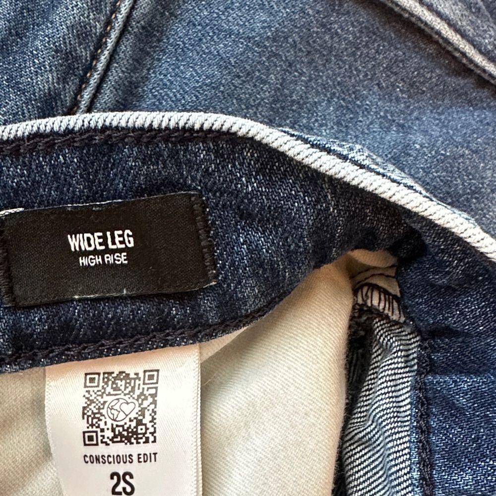 Express Blue Distressed Flare Jeans - Picture 5 of 5